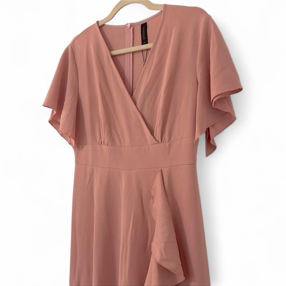 Blush Pink Ruffle Sleeve Maxi Dress Formal M NWT - Picture 6 of 13